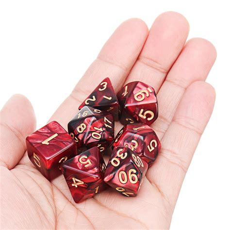 7pcs Dices Polyhedral Dice Set Mulitisided Dice Role Playing Dice With