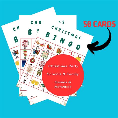 Christmas Bingo Cards Christmas Party Game Fun Christmas Game Bingo