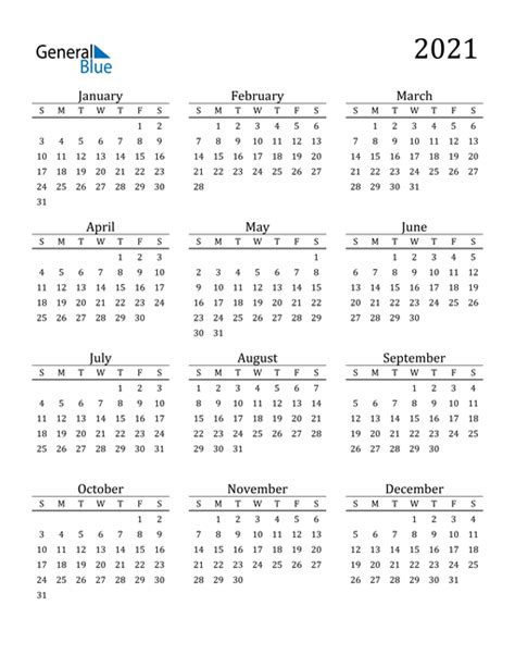 12 month 2021 calendar on one page. Free Printable Editable 2021 Calendar Design - Yearly Calendar 2021 | Free Download and Print ...
