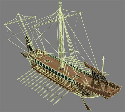 Bateau Antique Grec Modèle 3d 60 Max Obj Fbx Dae 3ds Free3d