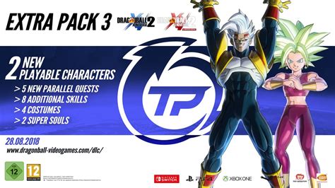 The new update will introduce the very first dlc pack, which will be available through a season pass or purchased individually. Dragon Ball Xenoverse 2 - Extra Pack 3 launch trailer ...