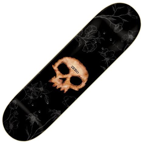 Zero Skateboards Wimer Single Skull Flowers Skateboard Deck 80