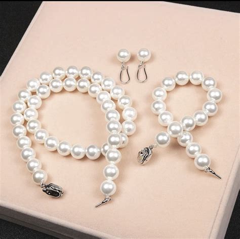 100 Natural Freshwater Pearl Necklace Set For Women Theau