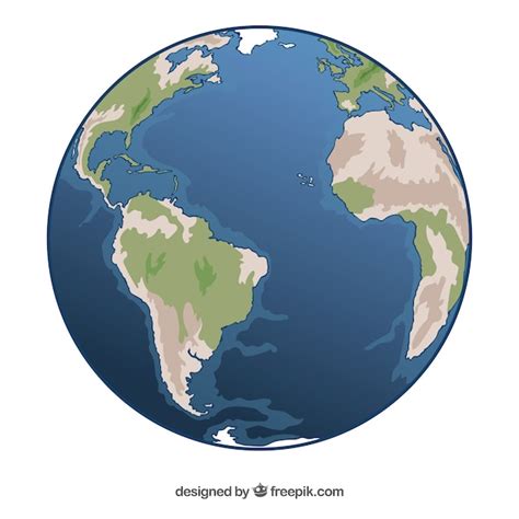 Free Vector Hand Drawn Earth Globe