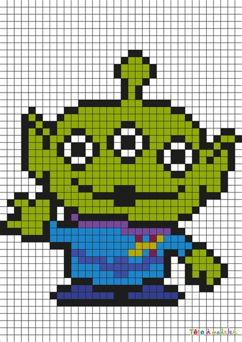 Pat patrouille coloriage en couleur. Pixel Art Alien par Tête à modeler en 2020 | Pixel art ...