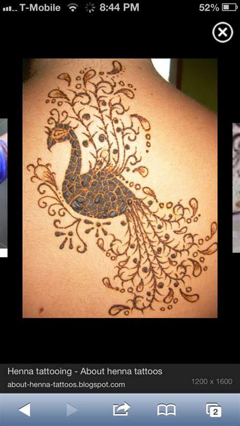 Peacock Henna Tattoo Tattoos Henna