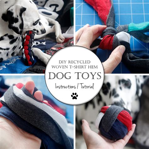 Dalmatian Diy Recycled T Shirt Hem Diy Woven Dog Toys