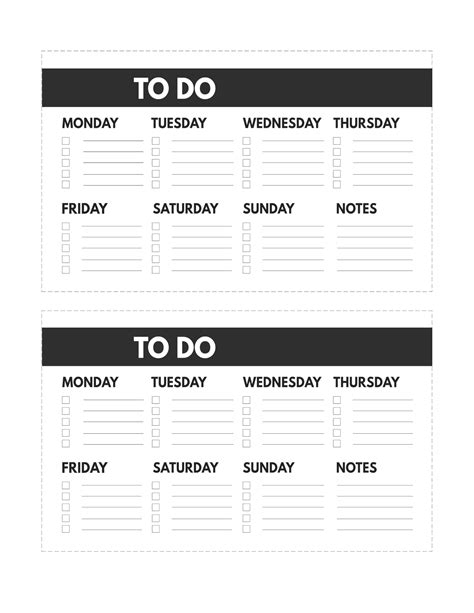 Free Printable Weekly To Do List Paper Trail Design