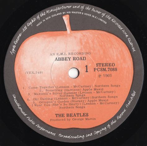 The Beatles Abbey Road Orange Apple Vinyl Discogs