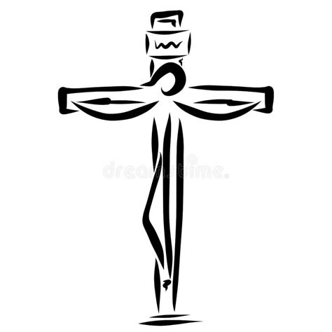 Jesus Crucified On The Cross Stock Vector Illustration Of Faith Dark