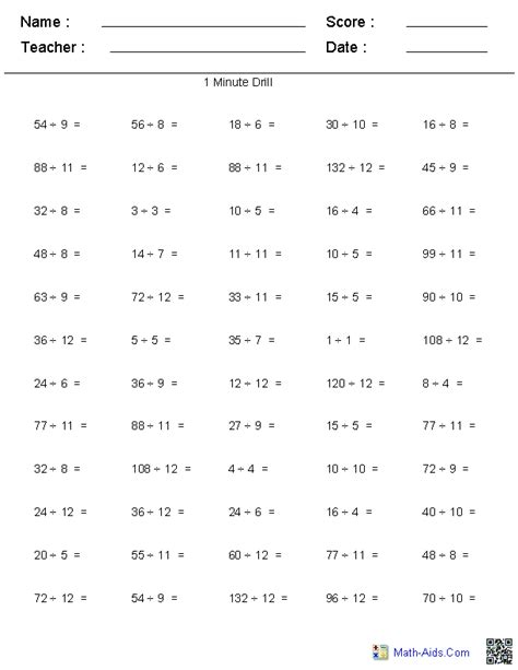 Math explained in easy language, plus puzzles, games, quizzes, videos and worksheets. Division Worksheets | Printable Division Worksheets for ...