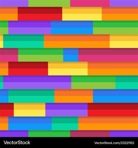 Horizontal Pattern Colorful Stripe Seamless Vector Image