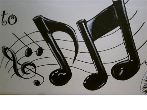 Music Note Canvas Painting At Explore Collection