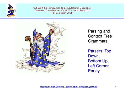 Ppt Parsing And Context Free Grammars Parsers Top Down Bottom Up