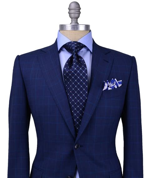 Explore cool male fashion ideas and sharp outfits. Ermenegildo Zegna Blue Glen Plaid with Blue Windowpane ...