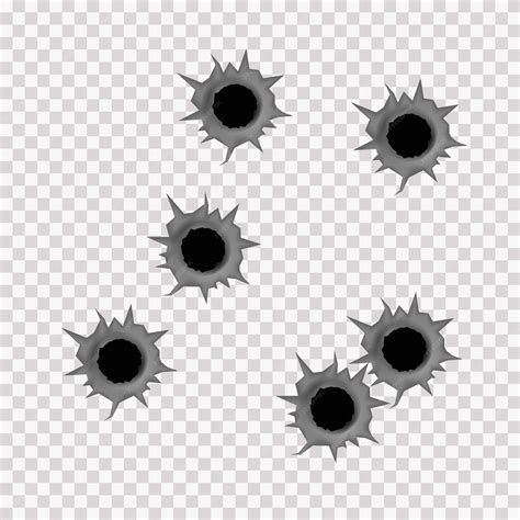 Premium Vector Realistic Bullet Holes From A Firearm In A Metal Plate