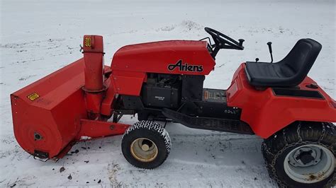 Ariens Gt19 And Snow Blower Running Youtube