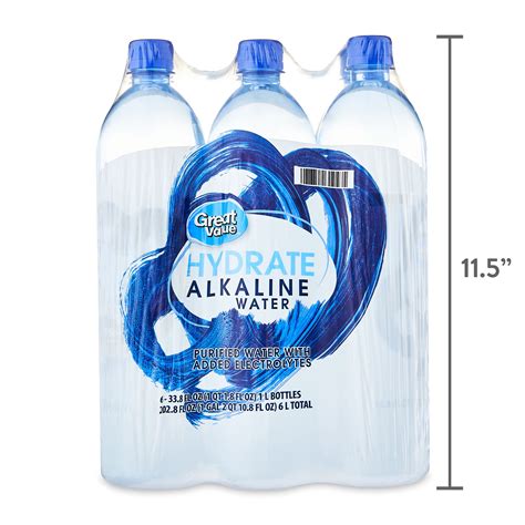 Great Value Hydrate Alkaline Water Fl Oz Bottles Count Ph