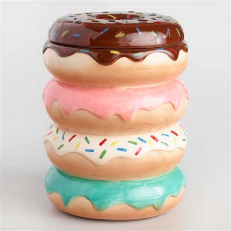 Donuts Ceramic Cookie Jar By World Market In 2020 Ceramic Cookie Jar