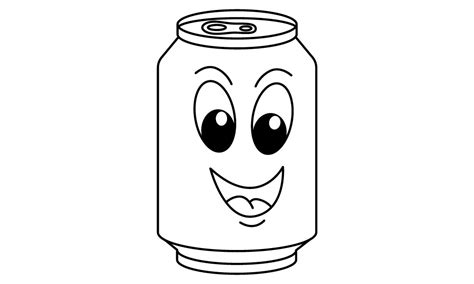 Funny Soft Drink Cartoon Coloring Page Gráfico por ningsihagustin426