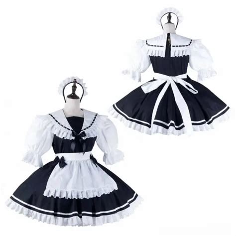 girl sexy sissy maid black satin lockable dress cosplay costume tailor made 69 99 picclick