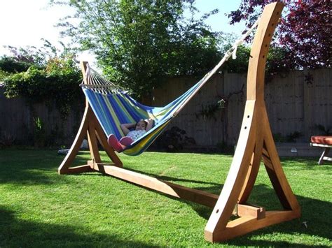 Columbian Solid Teak Hammock Stand And Fabric Hammock Diy Hammock