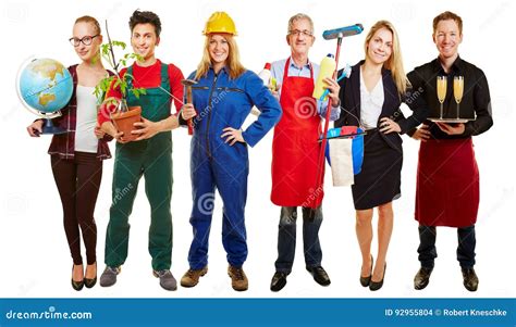 Group With Different Occupations Stock Photo Image Of Diversity