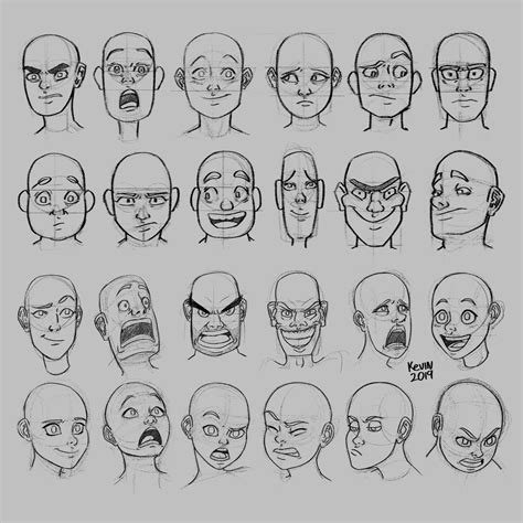Facial expressions study : learntodraw