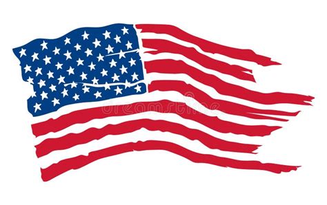Ragged American Flag Stock Illustrations 162 Ragged American Flag
