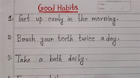 15 Lines On Good Habits In English Essay On Good Habits Easy