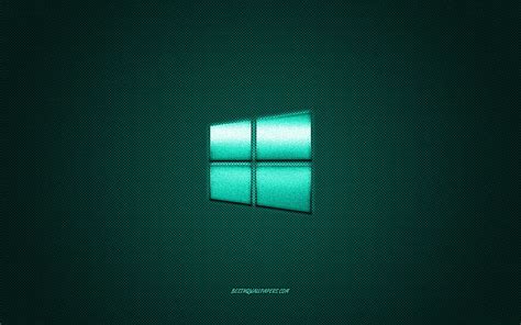 Windows 10 Logo Turquoise Shiny Logo Windows 10 Metal Emblem For