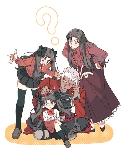 Tohsaka Rin And Archer Fate And More Drawn By Redmin Danbooru