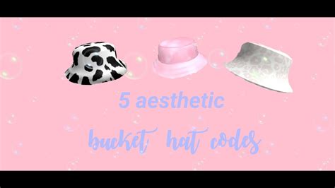 5 Aesthetic Bucket Hat Code For Roblox Youtube