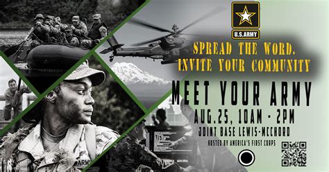 Jblm Meet Your Army Event Tomorrow Aug 25th 10 2pm Open To The