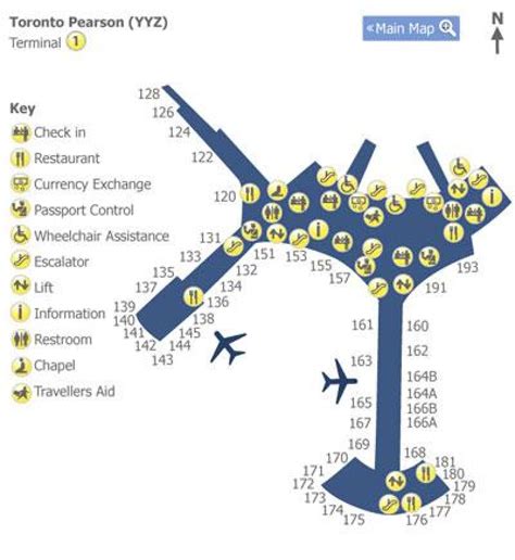 Air Canada Toronto Airport Map