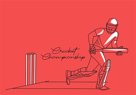 Premium Vector Concept Of Batsman Run On Cricket Field Championship