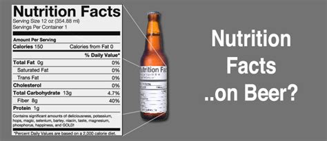 Beer Nutrition Labels The Drink Nation