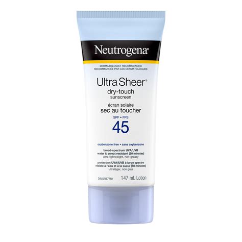 Neutrogena Sunscreen Lotion Spf 45 Ultra Sheer Dry Touch Walmart Canada