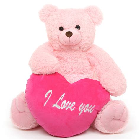 Darling Heart Tubs 32 Pink Teddy Bear W I Love You Heart Giant