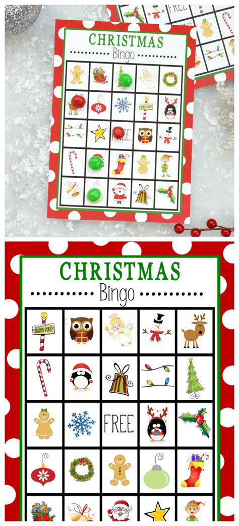 Free Printable Kids Christmas Bingo Game Fun Squared