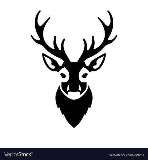 Deer Head Icon Logo Royalty Free Vector Image Vectorstock