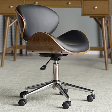 Nice little desk with an area for your essentials. Langley Street Olmstead Mid-Back Desk Chair & Reviews ...