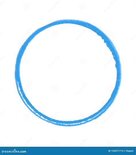 Blue Painted Brush Circle Stock Illustration Illustration Of Shape