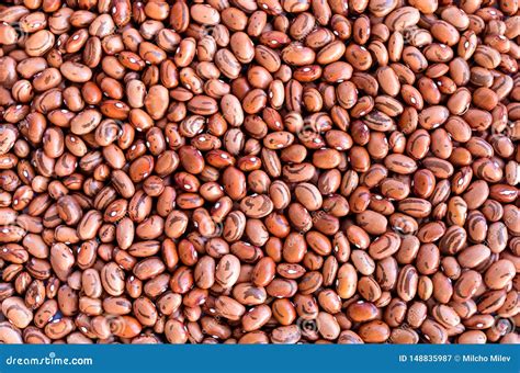 Beans Of Bean Beans Background Of Many Grains Of Dried Beans Brown