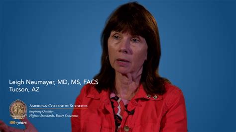 Dr Leigh Neumayer On The Benefits Of Acs Patient Education Youtube