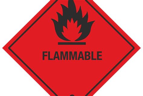 Flammable 3 Roll Of 250 Linden Signs And Print