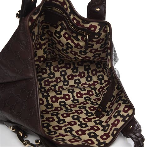 Gucci Guccissima Medium Pelham Shoulder Bag Dark Brown 209303