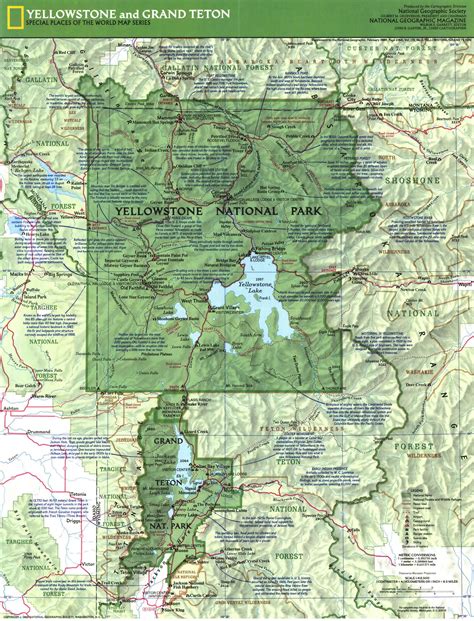 Exploring The Map Of Yellowstone National Park And Grand Tetons Utah