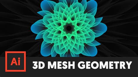 3d Geometric Mesh Tool Adobe Illustrator Tutorial Youtube