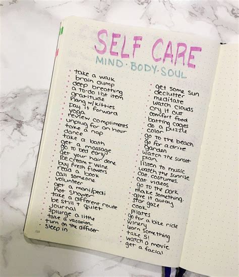 Self Care In The Bullet Journal What Are Your Daily Habits Focused On
